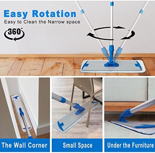 Mr Towels Premium Microfiber Mop with 360 Rotating Handle