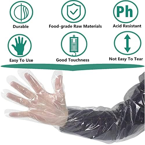 50PCS Extra Long Food Grade Disposable Gloves