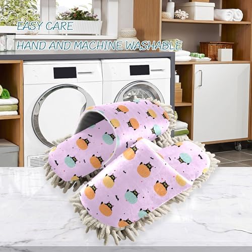 Burbuja Black Cats Mop Slippers for Women Men