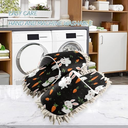 Bulletgxll Cartoon White Rabbit Cleaning Slippers M