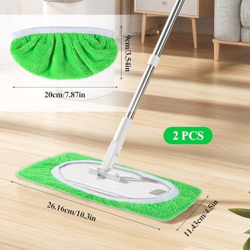 2 Pack Reusable Swiffer Mop Pads for Floor Cleaning 1