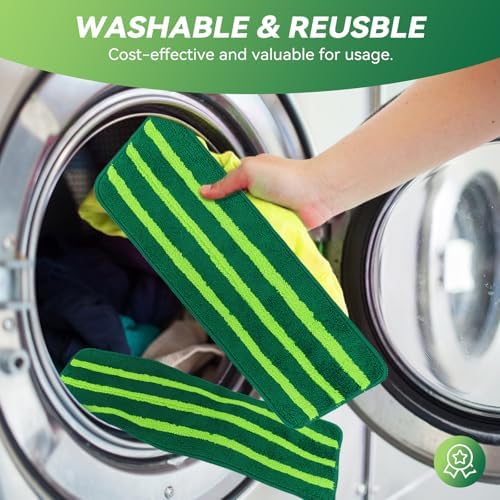 Sgizoku Mop Head Replacement 8 Pack Green