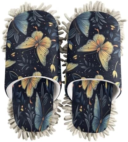 Zhirexin Butterfly Mop Slippers for Home Cleaning