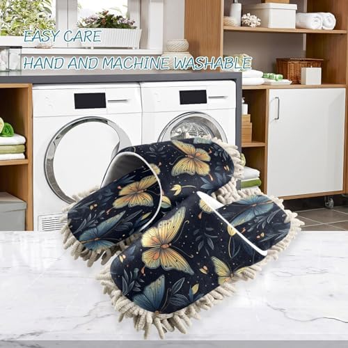 Zhirexin Butterfly Mop Slippers for Home Cleaning