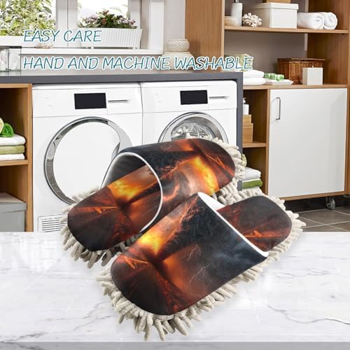 FLildon Microfiber Mop Slippers for Men Women Size L 1