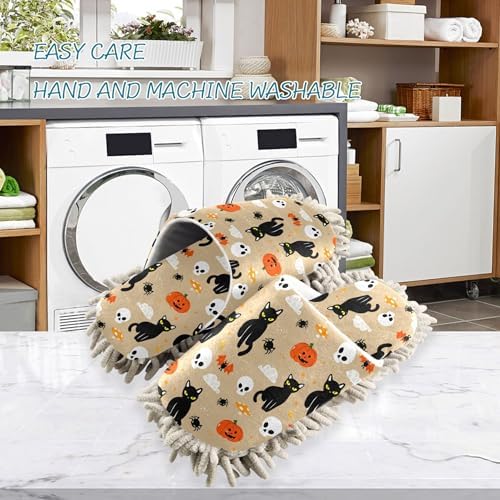 Burbuja Cats Skull Mop Slippers for Women Men