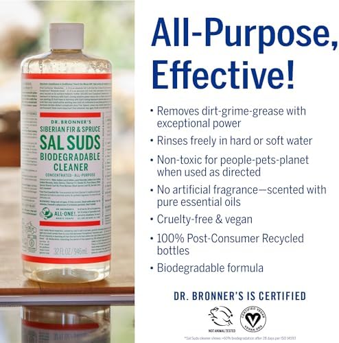 Dr Bronners Sal Suds Biodegradable Cleaner 32 oz