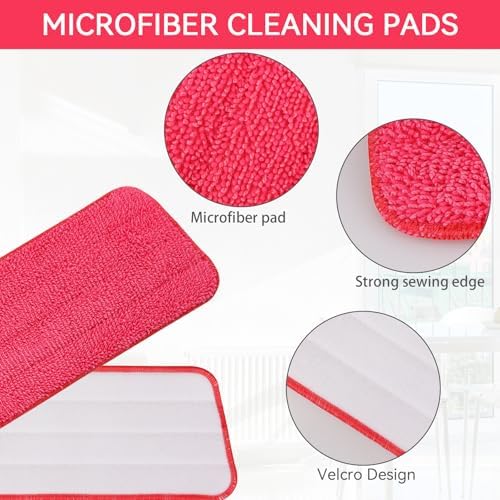 Durable Microfiber Mop Head Replacement for Libman Freedom Spray Mop - 7 Pack