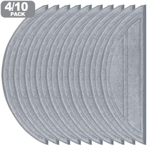4 Pack Microfiber Mop Cloths for Roborock Q10 Models