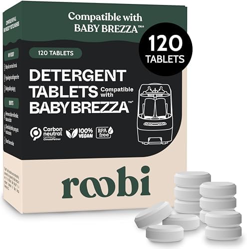 Roobi Detergent Tablets for Baby Brezza Bottle Washer Pro 120 Count