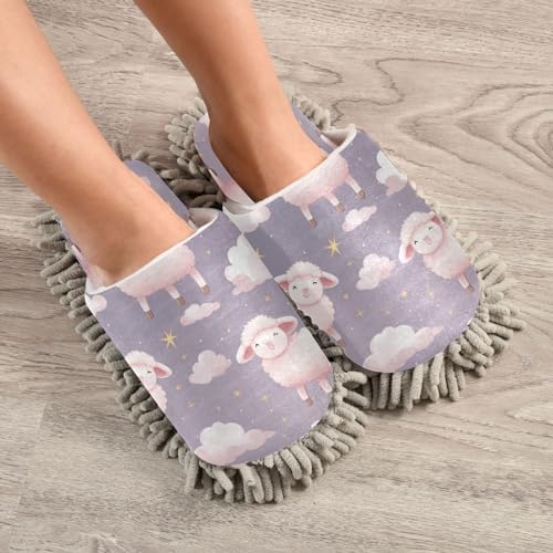 Zhirexin Soft Cleaning Slippers with Microfiber Mop Pad
