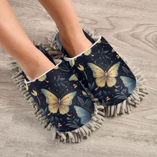 Zhirexin Butterfly Mop Slippers for Home Cleaning