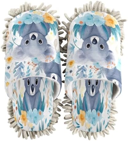 Bulletgxll Mop Slippers with Microfiber Pad for Easy Cleaning