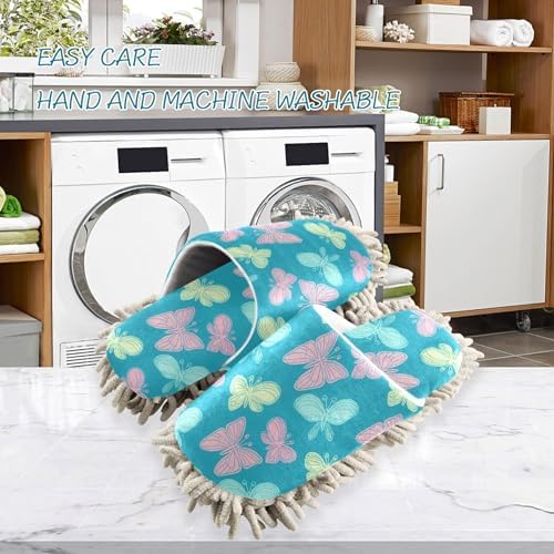 Burbuja Butterflies Mop Slippers for Home Kitchen Cleaning