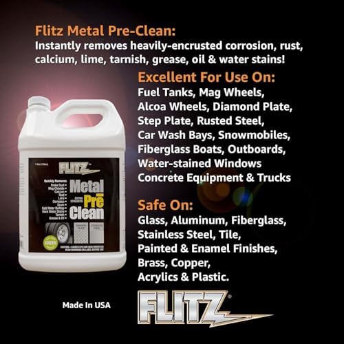 Flitz Metal Pre-Clean 1 Gallon USA-Made Stainless Steel Cleaner