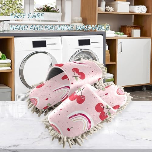 Zhirexin Cleaning Mop Slippers with Microfiber Mop Pad