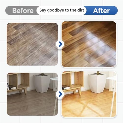 SENOY Flat Mop with Reusable Microfiber Pads and Stainless Steel Handle