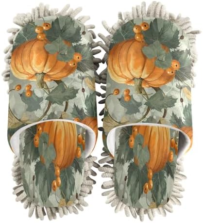 Zhirexin Thanksgiving Cartoon Pumpkin Cleaning Slippers