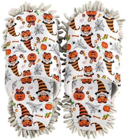 Burbuja Halloween Gnomes Mop Slippers for Women Men