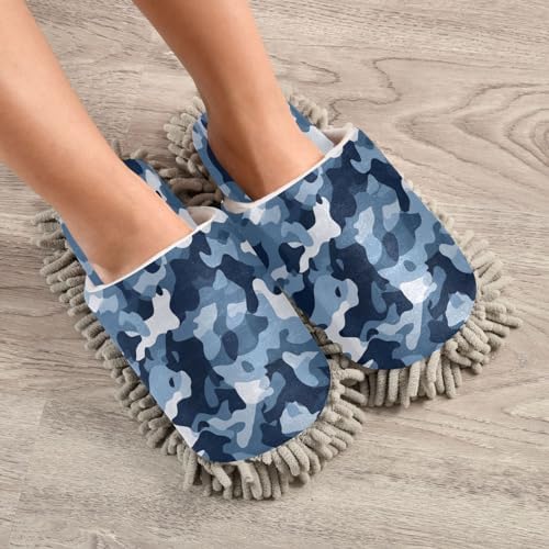 Zhirexin Blue Mopping Slippers - Comfortable Washable and Quiet