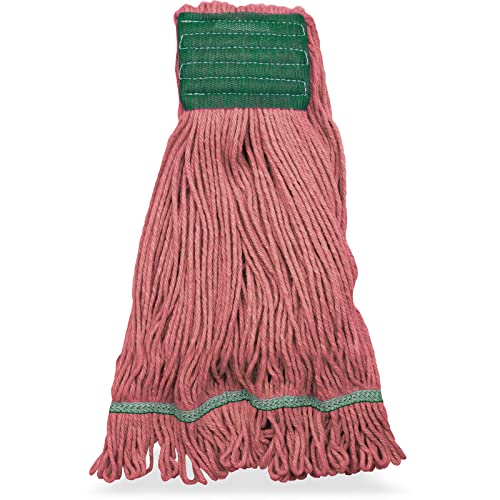 SPARTA Flo-Pac Cotton Mop Head Medium Green Band Looped End 5 Wide