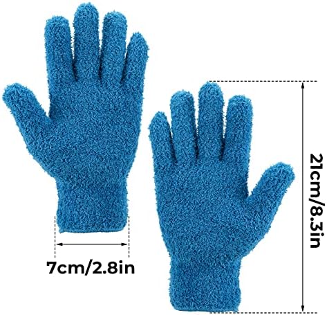 Grevosea 2 Pairs Microfiber Dusting Gloves