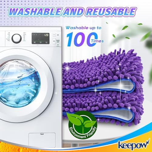 KEEPOW Microfiber Mop Pads 18 Inch 44 Pack