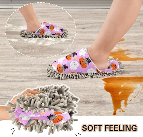 Burbuja Boo Animal Dust Mop Slippers for Women Men
