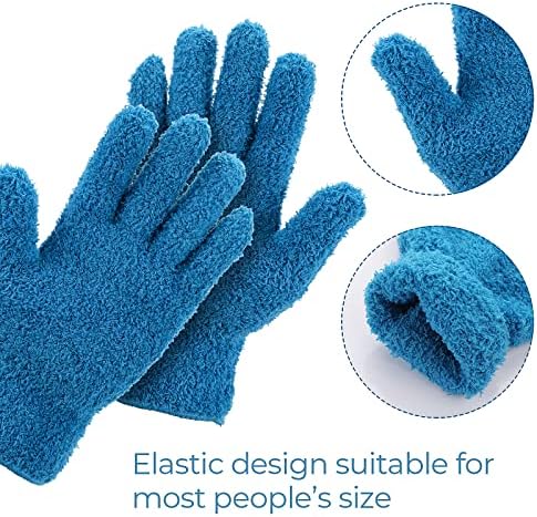 Grevosea 2 Pairs Microfiber Dusting Gloves