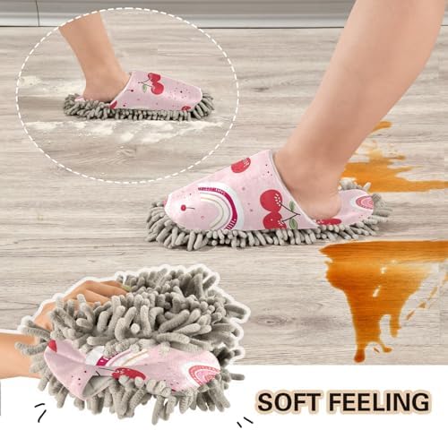 Zhirexin Cleaning Mop Slippers with Microfiber Mop Pad
