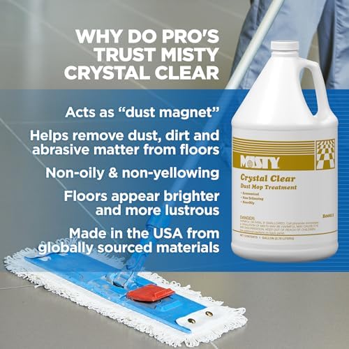 MISTY Crystal Clear Dust Mop Treatment - 1 Gallon Case of 4 1