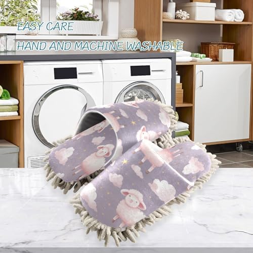 Zhirexin Soft Cleaning Slippers with Microfiber Mop Pad