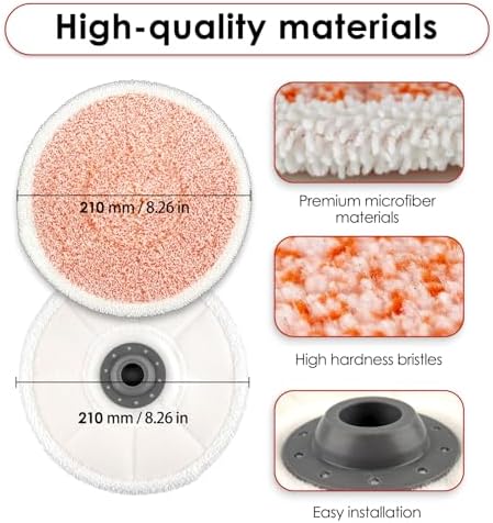 12 Pack Replacement Mop Pads for Bissell SpinWave 3897A 3712C 3712W
