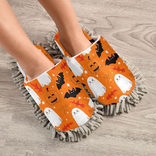 Burbuja Cartoon Ghosts Mop Slippers for Women Men 1