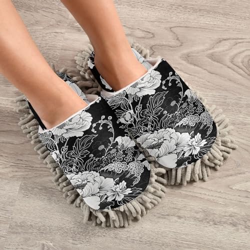 Zhirexin Microfiber Mopping Slippers for Men Women