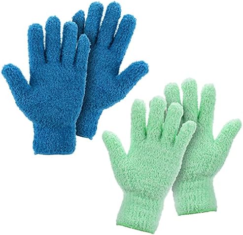 Grevosea 2 Pairs Microfiber Dusting Gloves