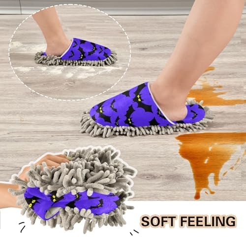 Burbuja Cartoon Bats Mop Slippers for Home and Kitchen