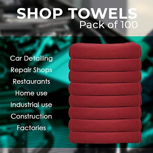 Avalon Towels Cotton Cleaning Rags - Pack of 100