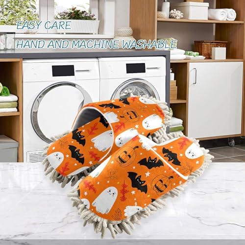 Burbuja Cartoon Ghosts Mop Slippers for Women Men 1