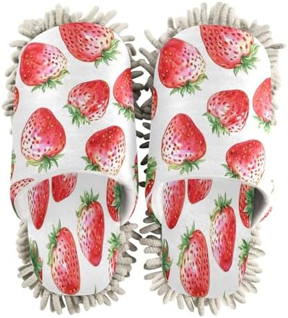 Zhirexin Cartoon Strawberry Cleaning Slippers 1