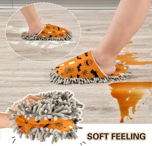 Burbuja Bat Candle Microfiber Cleaning Slippers for Home and Kitchen