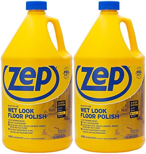 Zep Wet Look Floor Polish 1 Gallon Case of 2