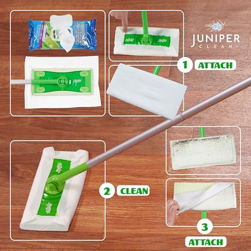 Juniper CLEAN Wet Floor Wipes 20 Count Pack of 3