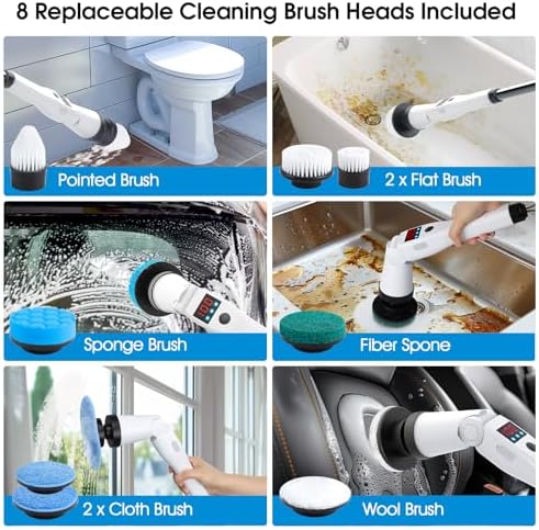Hdyfix Electric Spin Scrubber with 3 Speeds