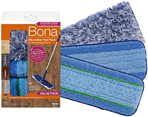 Bona Microfiber Pads 3-Pack for Multi-Surface Floors