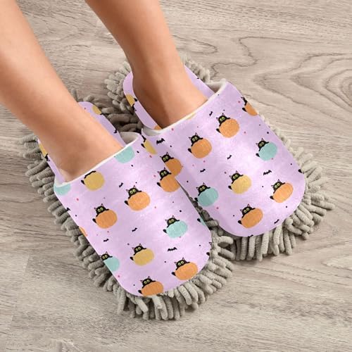 Burbuja Black Cats Mop Slippers for Women Men