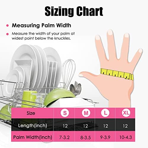 IUCGE Rubber Cleaning Gloves 3 or 6 Pairs Reusable
