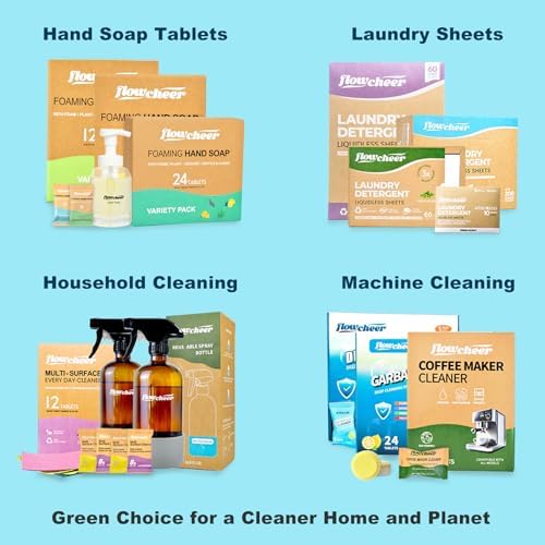 FLOWCHEER Multi-Surface Cleaner Tablets Refills 12 Pack