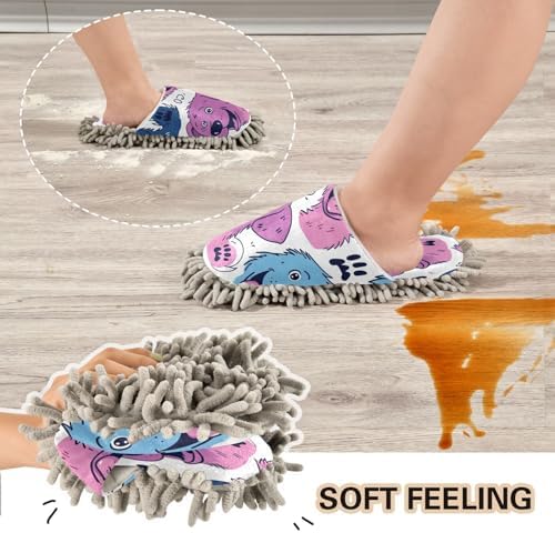Bulletgxll Cartoon Dogs Cleaning Slippers - M