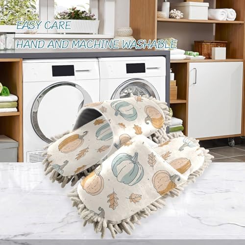 Zhirexin Thanksgiving Cleaning Slippers with Microfiber Mop Pads